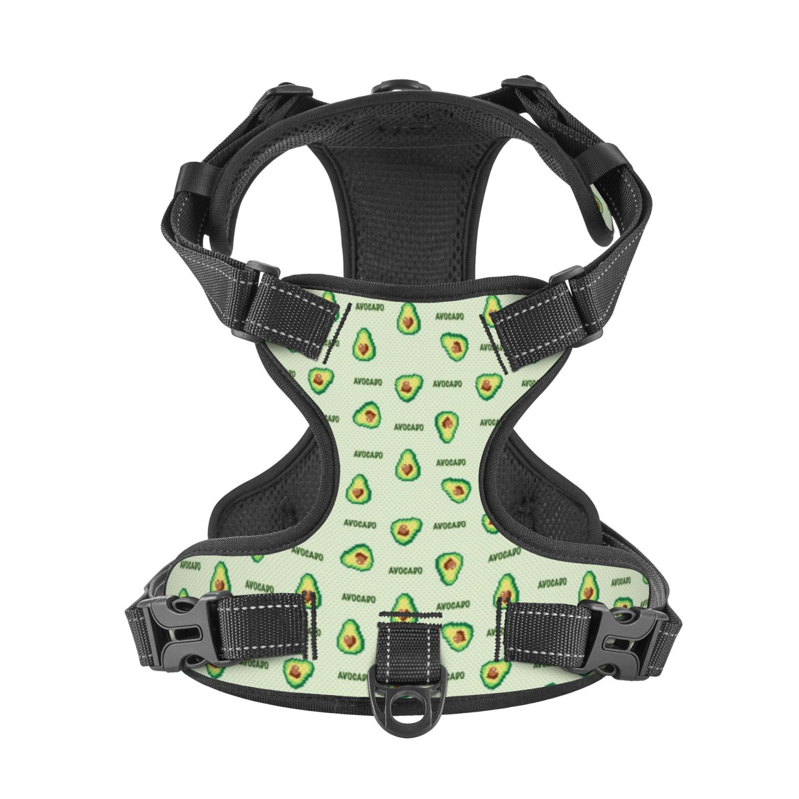Kdxio Green Avocado Print No Pull Dog Harness Adjustable Reflective Oxford Easy Control Medium Large Dog Harness for Training and Everyday-Small