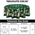 thumbnail image 2 of St.Patrick''s Day Tablecloth Gold Green Clover Round Tablecloth 60 Inch Lucky Shamrock Table Cloth for Farmhouse Kitchen Decor Polyester Fabric Green Buffalo Plaid Table Cover for Party Outdoor, 2 of 6