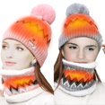 thumbnail image 4 of Gorro con babero de punto de dos piezas para uso general de invierno con calefacción eléctrica por USB para exteriores, color negro, 4 of 5