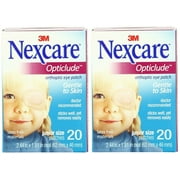 2-Pack 3M 1537 Nexcare Opticlude Orthoptic Eye Patch Junior 2.44 in. x 1.8 in. (2 Boxes of 20)