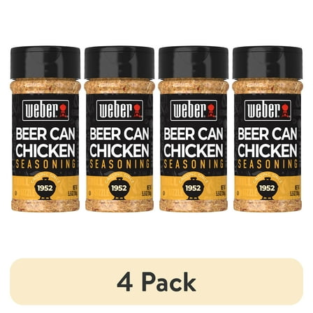 (4 pack) Weber Beer Can Chicken, Mixed Spices & Seasoning, Gluten Free, 5.5 oz