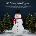 thumbnail image 4 of Best Choice Products 5ft Lighted Pop-Up Snowman, Outdoor Christmas Holiday Decoration w/ 200 LED Lights, Hat, Scarf, 4 of 8