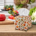 thumbnail image 5 of Psesaysky PU Leather Tissue Box Cover Square with Maple Leaves Print, Waterproof Decorative Tissue Box Holder for Bathroom, Office, Desk, Car, 5.1"X5.1"X5.5", 5 of 7