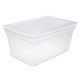 image 2 of Sterilite 90 Qt. Storage Box Plastic, White, Set of 4