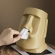 thumbnail image 3 of Pañuelos desechables con forma de estatua Moai de la Isla de Pascua, caja de papel higiénico decorativa, servilletero, facial Beige, 3 of 8