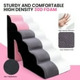 thumbnail image 3 of 6 Tiers Dog Stairs for High Bed, 30 Inch Height 6 Steps Soft Foam Spliced Dog Steps for Bed, Non-Slip Sturdy Pet Stairs, Ramp for Small, Older Pets, 3 of 8