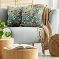 thumbnail image 5 of Ambesonne Jungle Floral Throw Pillow Cover 2 Pack, Medieval Style Bloom, 24", Green Multicolor, 5 of 7