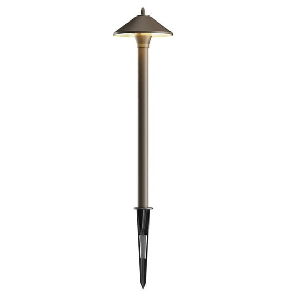 GOODSMANN Éclairage Paysager Basse Tension Lumière de Chemin Extérieure Halogène Filaire 10W 25 Lumens 2700K Métal Blanc Chaud 12V AC Bronze Trottoir Électrique avec Connecteur de Câble