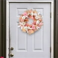 thumbnail image 6 of Miyuadkai Claerance! Artificial White Pumpkin Pink Wreath - 15.7-Inch Fall Front Door Decoration, Perfect for Outdoor, Porch, and Christmas Autumn Festival Decorations, 6 of 8