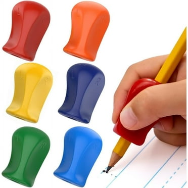 The Pencil Grip Original Pencil Grippers 6 Pcs, Improves Handwriting, Ergonomic Pen Holder for Righties & Lefties, Ideal for All Ages, Writing Tool with Finger Cushion