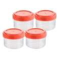 thumbnail image 5 of simhoa 4 Pieces Bottles for Liquids Transparent Seasoning Bottles Refillable Leakproof Mini Containers for Hiking BBQ Travel Round Red, 5 of 10