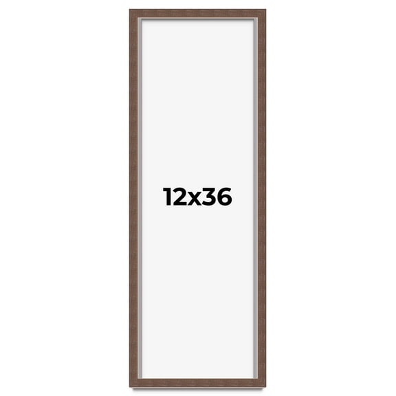 12x36 Shadow Box Frame Brown | 1.125 inches Deep Real Wood Rustic Shadowbox Display Frame | UV