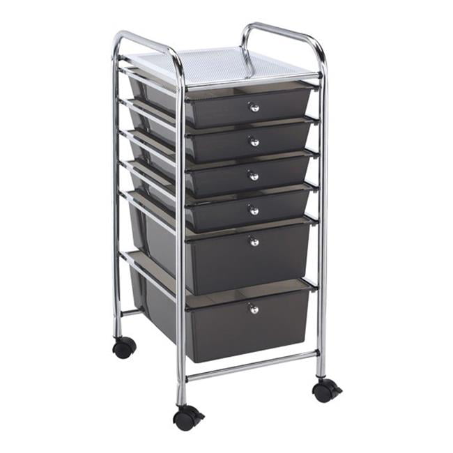 Black/Clear 10 Drawer Standard Size NEW ALVIN Rolling Storage Cart Organizer 