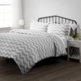 thumbnail image 2 of iEnjoy Home 3-PC King Arrow Print Microfiber Duvet Cover Set in Gray/White, 2 of 3