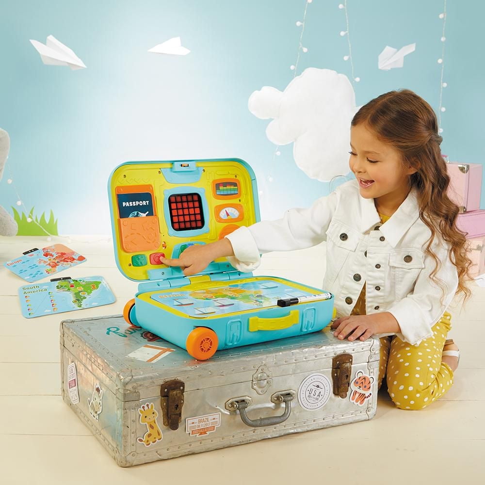 Valise d’activités éducatives Little TikesMD à faire rouler, écran ACL interactif avec musique, chansons, sons et expressions de voyage pour apprendre les lettres, les chiffres et les formes, et faire