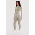thumbnail image 3 of Women's Mineral Wash Ribbed Cropped Zip Front Active Jacket, 3 of 4