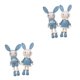 thumbnail image 1 of Kearding Crochet Kit for Beginner Cute Rabbits Hook, Accessories Includes Yarn, Azul 2Conjunto, 1 of 6