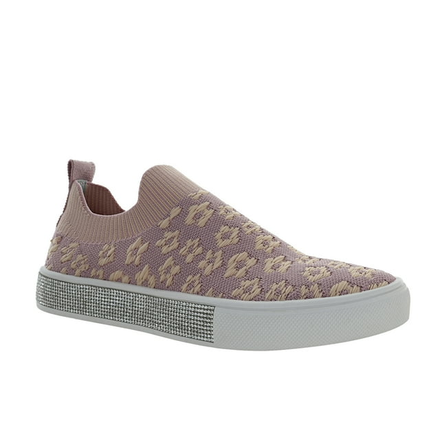 Bernie Mev Chaussures Plates en Tricot Soyeux pour Femmes avec Strass