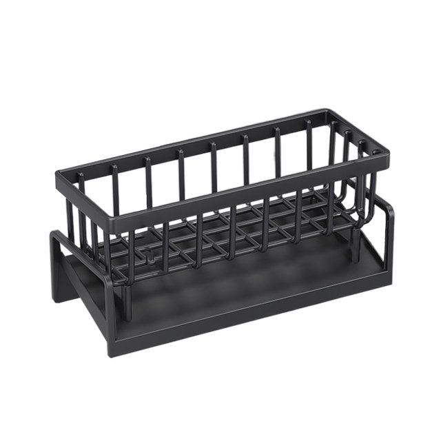LCXmlly High quality ABS Drain Rack Kitchen Sink Dish Drying Rack Space Saving Draining Rack with Tilted Water Tray Organizer