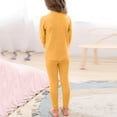 thumbnail image 4 of PMUYBHF Baby Clothes for Girls 0-3 Months Dresses Toddler Kids Boy Girl Clothes Unisex Solid Long Sleeve Warm Pullover Pjamas Sleepwear Tops Pants Set Outfits 140 Yellow, 4 of 6
