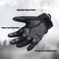thumbnail image 2 of Caoutchouc Hard Knuckle Doigt Complet et Demi Doigt Gants Gants de cran Gants pour Moto Vlo Chasse Escalade CampingNoir, 2 of 5