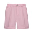 thumbnail image 2 of School Uniform for Boys Plain Front Stretch Dress Short Boy Pink Pants Back To School Twill Short 6-7 Years, 2 of 3