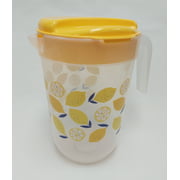 Mainstays Plastic 1 Gallon Pitcher with Yellow Color Lid  Lemons