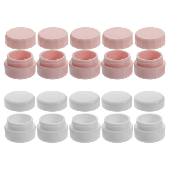 10Pcs Small Refillable Jars Small Cosmetic Jar Plastic Makeup Container Empty Cream Box with Lids
