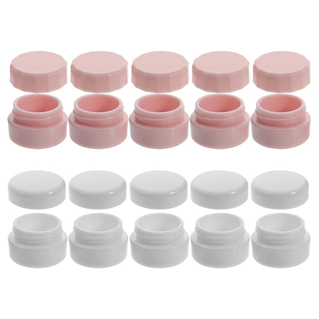 10 frascos pequeños rellenables para cosméticos, envases de plástico para maquillaje, cajas vacías para crema con tapas.