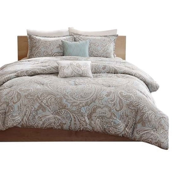 Gracie Mills Vicky 5-Piece Pasley Cotton Percale Comforter Set - GRACE-5994