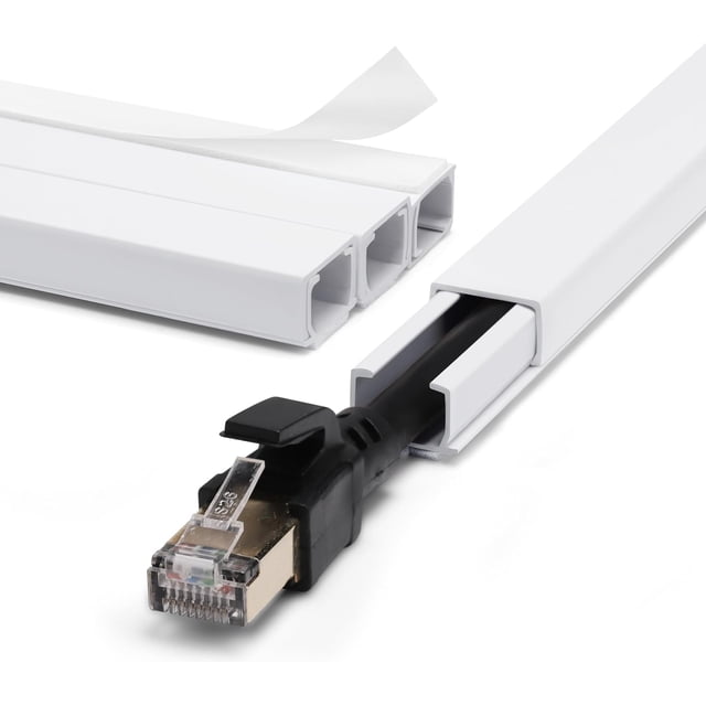 Cord Hider Wall for One Cord in Cord Covers for Wires on Wall Easy Install Cable Cover Wall Cable Raceway Hide Cords Cable Hider Cord Management Wall x Lin W.in H.in