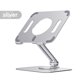 thumbnail image 3 of Injueey Soporte plegable para tableta Rotación Multi-ángulo Soporte ajustable Escritorio de oficina Manos libres para computadora portátil Electrónica Plata, 3 of 6