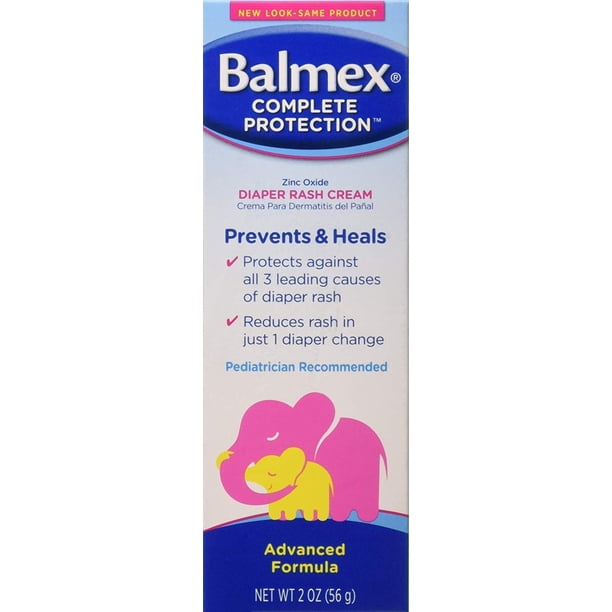 6 Pack Balmex Complete Protection Zinc Oxide Diaper Rash Cream 2 Ounce