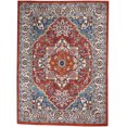 thumbnail image 3 of Nourison Passion Traditional Red Multi Colored 5'3" x 7'3" Area Rug, (5x7), 3 of 9