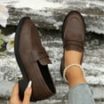 thumbnail image 2 of PPCHVOMEY Comfort Loafers Shoes for Women Platform Chunky Loafers Slip On Casual Shoes Dressy Flats Vintage Fashion Loafers with Arch Support, 2 of 7