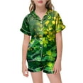 thumbnail image 2 of Godom Baby Girls Pajama Girl Short Sleeve Top Shorts Snug Fit 2Pcs Nightwear Sleepwear, 2 of 4