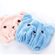 thumbnail image 4 of Gorro de secado de pelo de microfibra de oso de dibujos animados, toalla de secado de pelo absorbente de lana de Coral, envoltura de cabeza de ducha de baño para mujeres y niños, 4 of 5