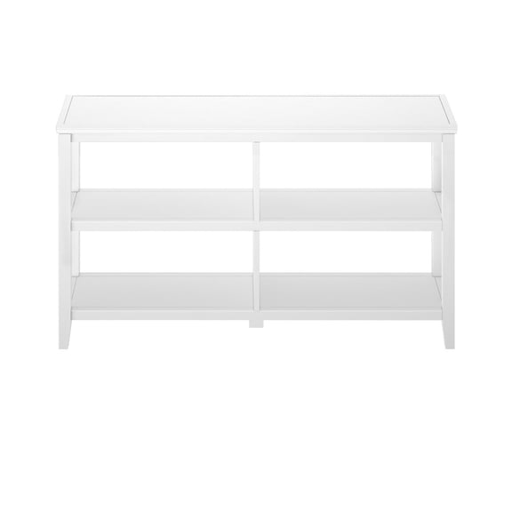 NewRidge 2-Tier Low Wooden Bookcase White