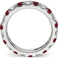 thumbnail image 2 of 14K White Gold Lab Grown Diamond Si1/Si2 G H I & Cr Ruby Eternity Band (2 X 3.26) (Size 8.5) Made In India et0050-cru-100-85wlg, 2 of 5