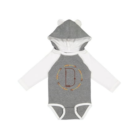 

Inktastic D Monogram Letter Tribal Wreath Gift Baby Boy or Baby Girl Long Sleeve Bodysuit