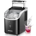 thumbnail image 1 of Máquina para hacer cubitos de hielo EUHOMY para encimera, 34 kg/día, negra, 1 of 8