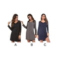 thumbnail image 7 of Ladies Lace Stitching Solid Pajamas Long Sleeve V-Neck Sleepwear, 7 of 7