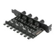 thumbnail image 2 of 2X Pc 8 Channels Fan Hub 4 Knob Cooling Fan Speed For Cpu Case Hdd Vga Pwm Fan Pci Bracket Power By 12V Fan Control, 2 of 5