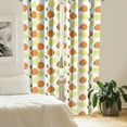 thumbnail image 2 of Ambesonne Avocado Curtains, Cartoon Fruit Drawing Print, Pair of 28"x63", Fern Green Marigold White, 2 of 5
