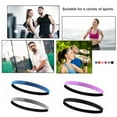 thumbnail image 7 of Elastic Thin Sports Headbands Athletic Non Slip Skinny Headbands Unisex 6-Pack Silicone Grip Hairband Mini Sweat Band, Great for Workouts, 7 of 7