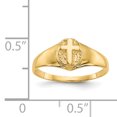 thumbnail image 3 of 14k Yellow Gold Childs Cross Ring Baby Religious, 3 of 9