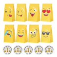 thumbnail image 1 of 24 pieces emoticon candy bag, 24 sticker paper gift bags, small birthday candy bag, 8 pattern paper, 1 of 2