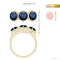 thumbnail image 5 of Angara Natural 3 Ct. Blue Sapphire Classic Ring in 14K Yellow Gold for Women (Ring Size: 3), 5 of 10