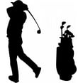 thumbnail image 2 of Golfer Wall Decal by Wallmonkeys Peel and Stick Graphic (24 in H x 20 in W) WM316163, 2 of 4