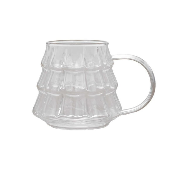 Dsscvnef New Glass Coffee Cup Christmas High Borosilicate Heat Milk Breakfast Tea Juice Water Cup Cow Kitchen Cups Large Coffee Mugs 16oz